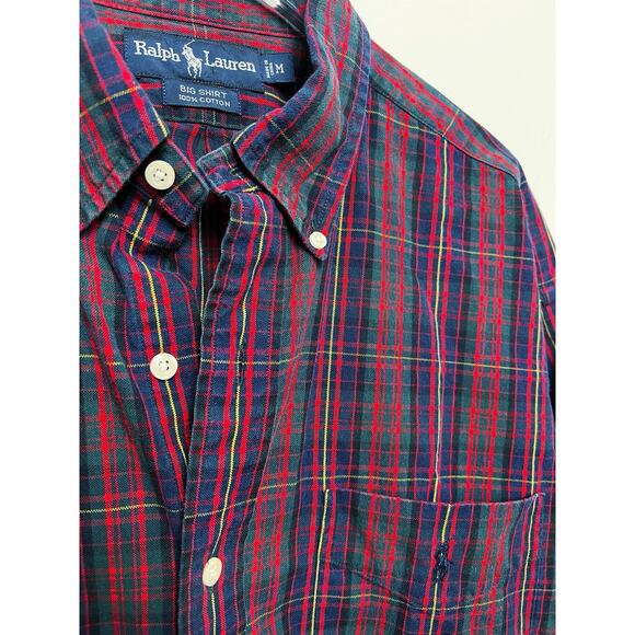 Ralph Lauren Plaid 100% Cotton Big Shirt Men's Medium - Picture 8 of 8